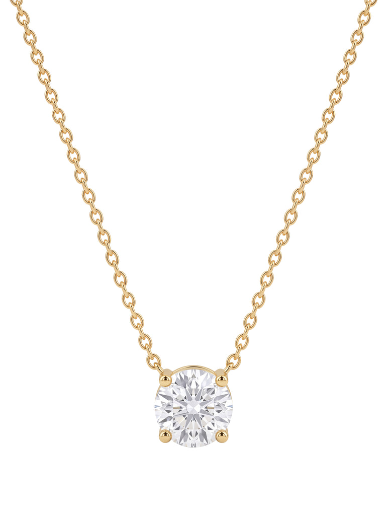 Collar Dije Solitario Diamante Lab-Grown Corte Round 1 Ct