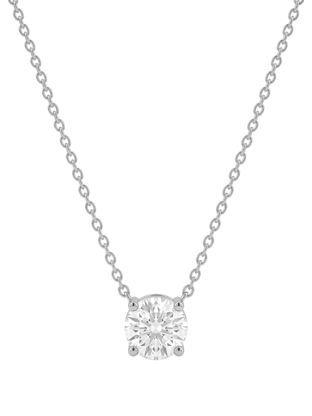 Collar Dije Solitario Diamante Lab-Grown Corte Round 1 Ct