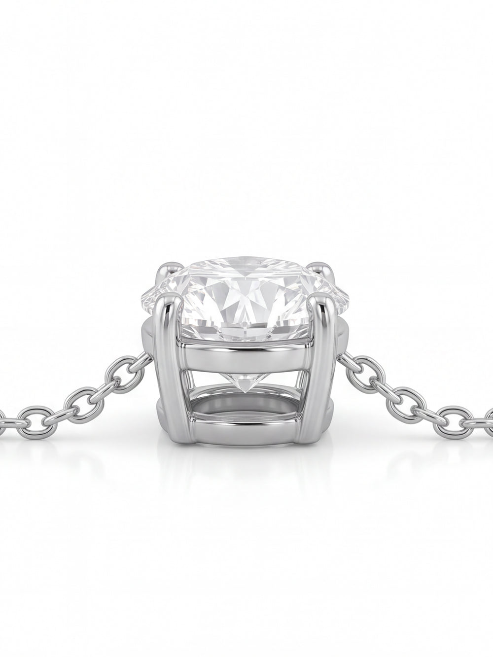 Collar Dije Solitario Diamante Lab-Grown Corte Round 1 Ct