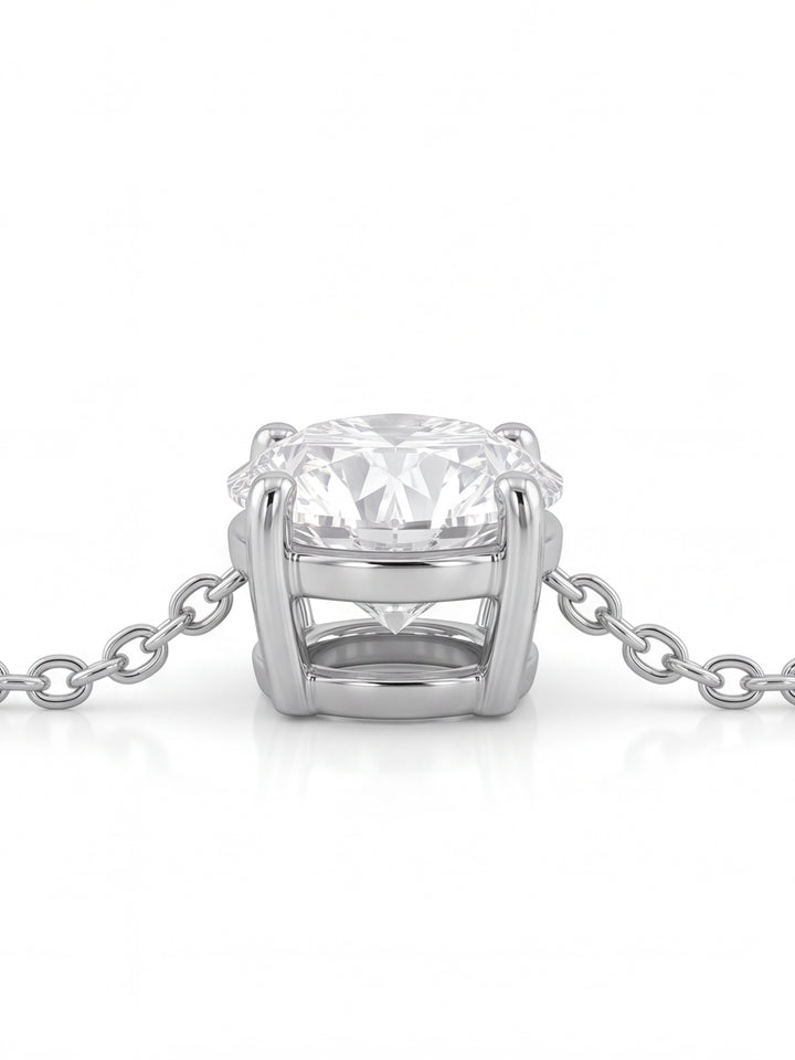 Collar Dije Solitario Diamante Lab-Grown Corte Round 1 Ct