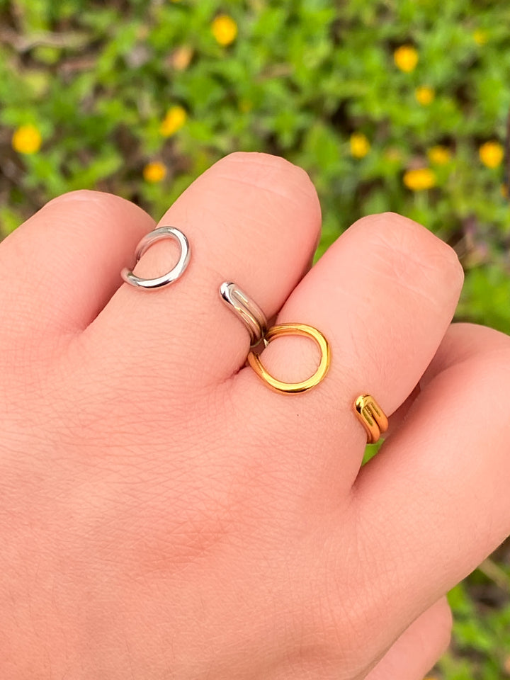 Anillo Doble Curva Abierto