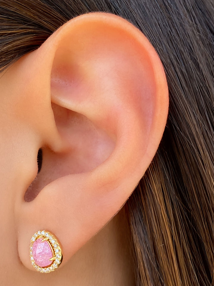 Par Arete Cuarzo Con Zirconias