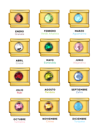 Charm Birthstone Dorado