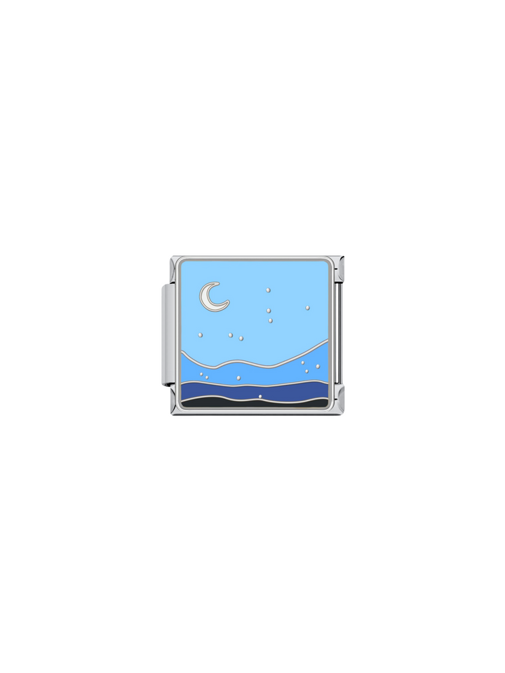Charm Luna, Cielo Con Estrellas Y Mar