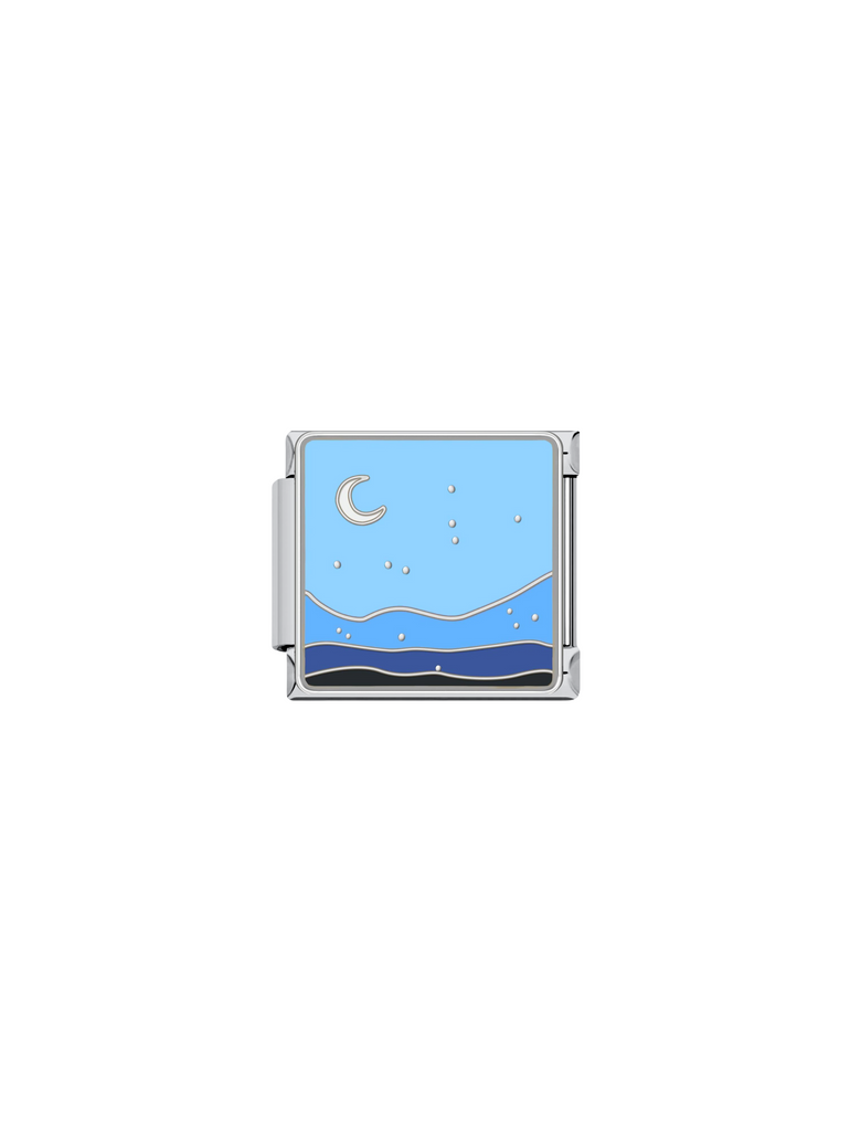 Charm Luna, Cielo Con Estrellas Y Mar