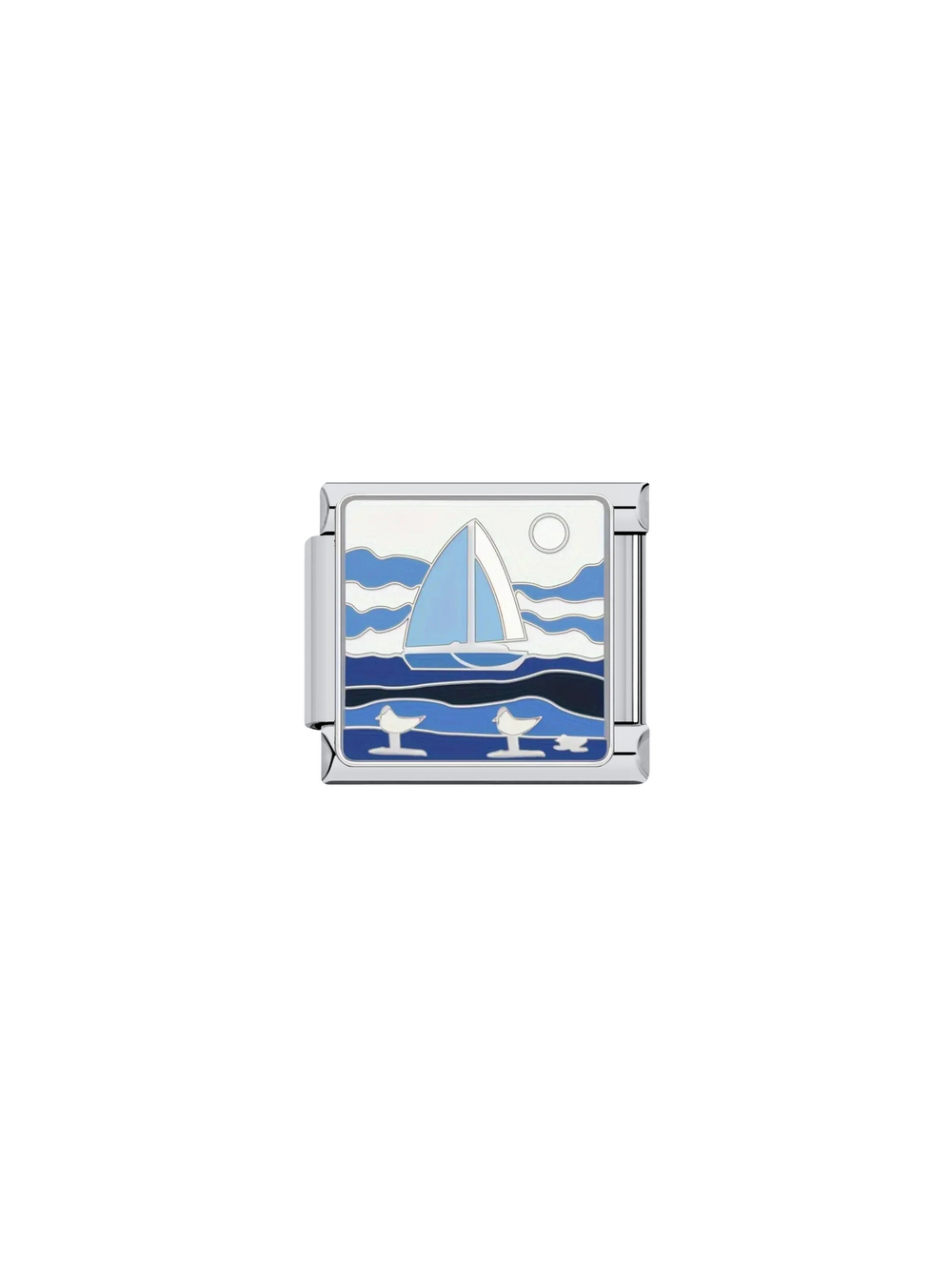 Charm Barco Mar Fondo Azul