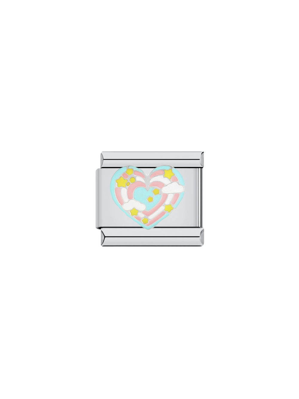 Charm Corazon Con Nubes Y Estrellas