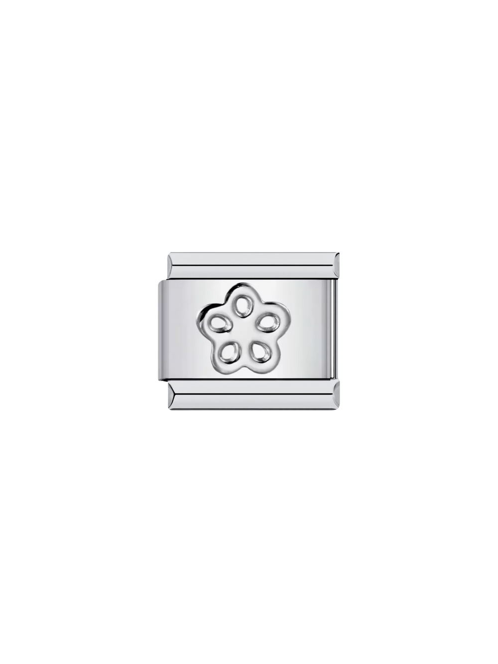 Charm Flor Plateada