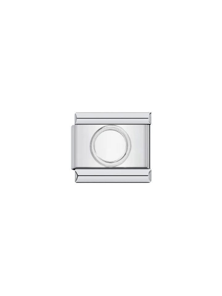 Charm Contorno Circulo Plateado