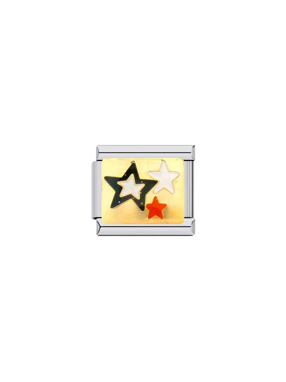 Charm Triple Estrellas Fondo Dorado