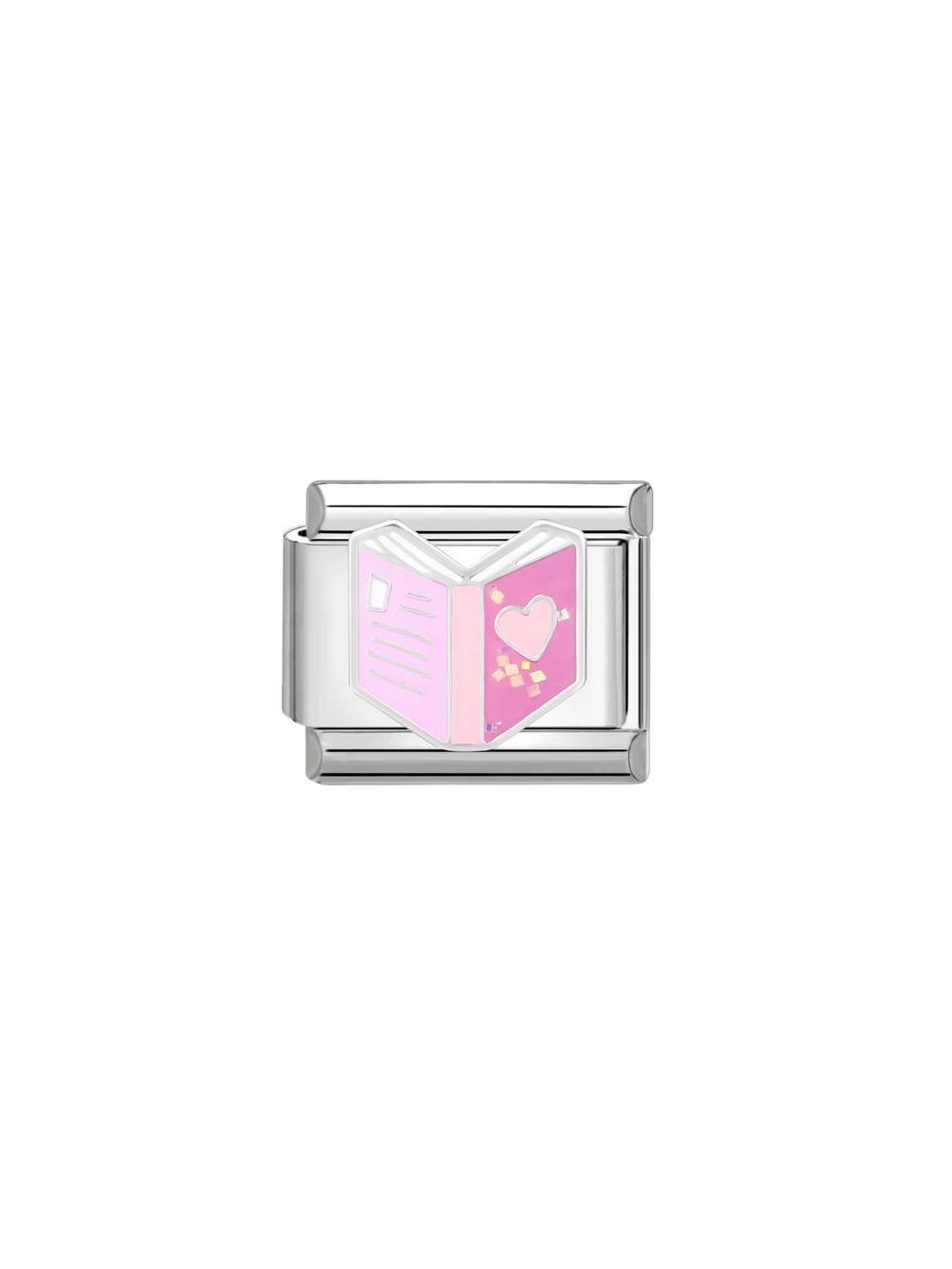 Charm Libro Rosa Corazón