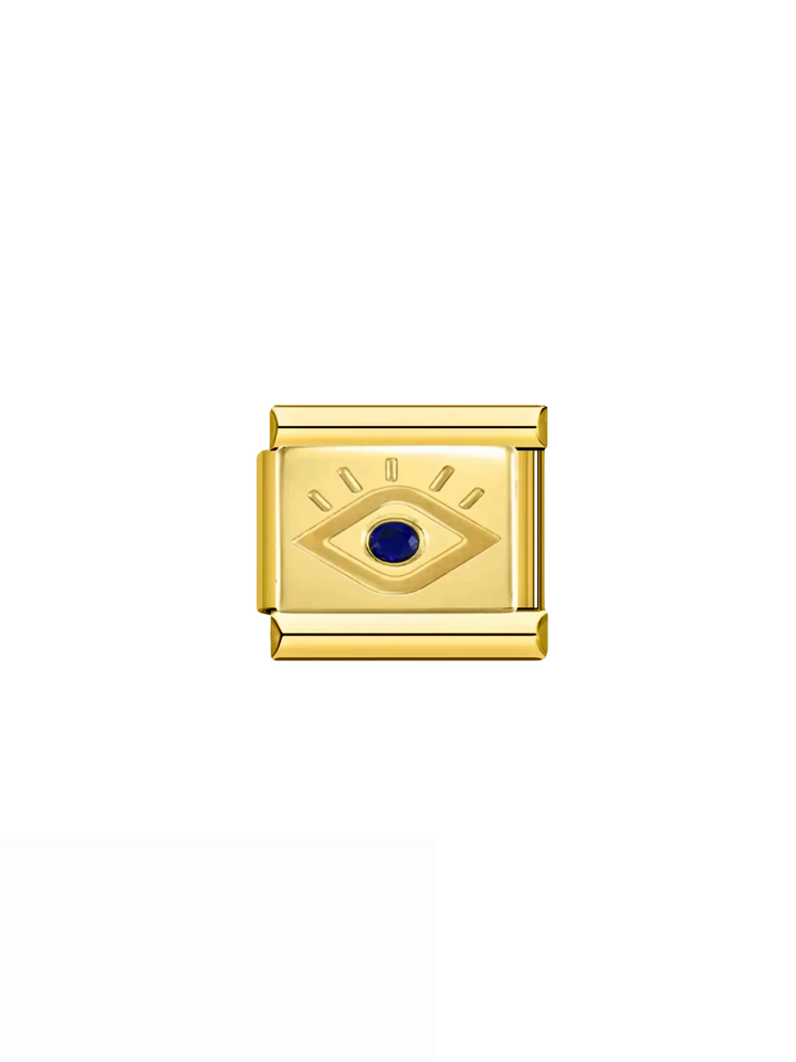 Charm Dorado con Ojo Azul