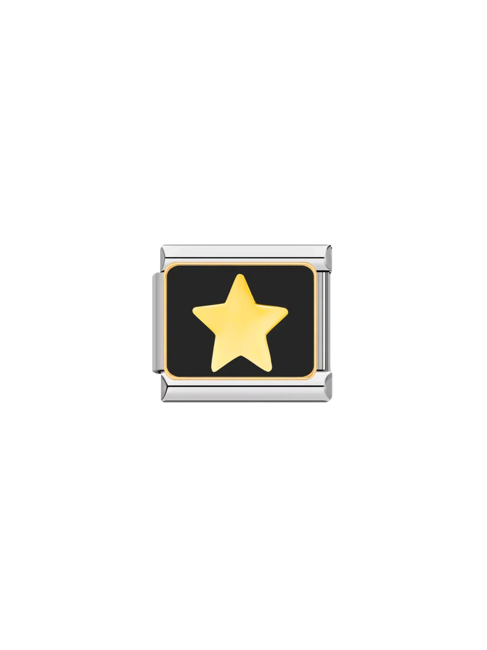 Charm Estrella Dorada Con Fondo Negro