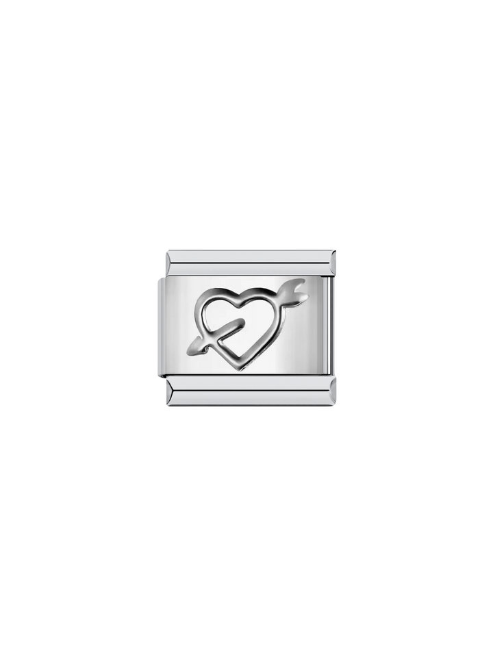 Charm Corazon Con Flecha Silueta