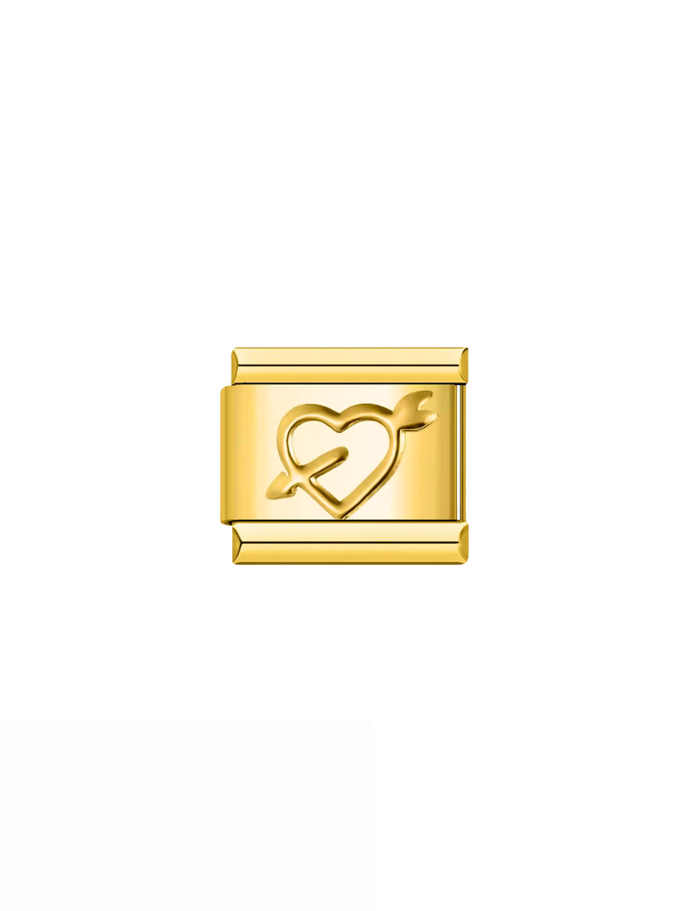 Charm Corazon Con Flecha Silueta