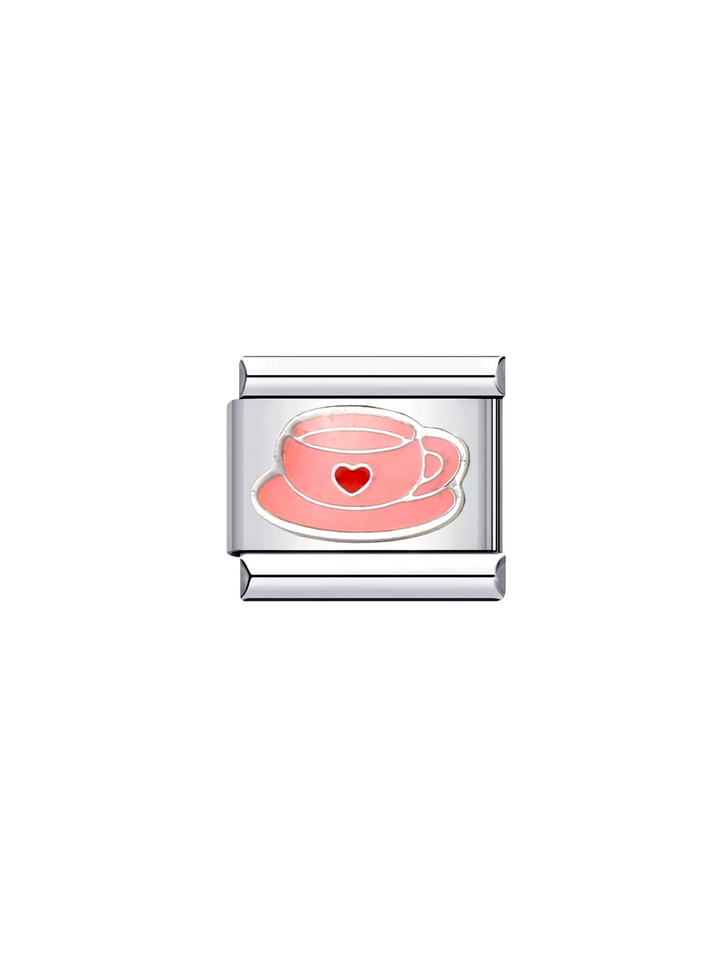 Charm Taza de Cafe Rosa