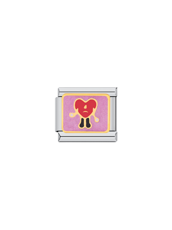 Charm Corazon Bad Bunny Rosa