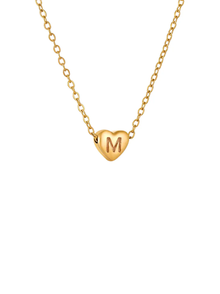 Collar Con Corazon Inicial