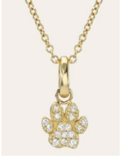 Collar Dije Huella Zirconias