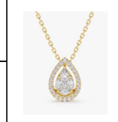 Collar Dije Gota Con Contorno Zirconias