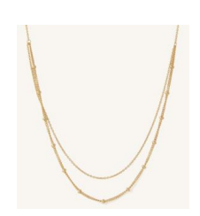 Collar Doble Con Bolitas