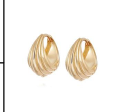 Par Arracada Con Lineas 15 mm