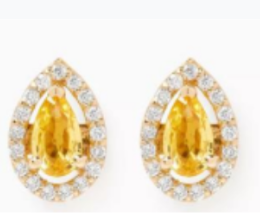 Par Arete Mini Gota Blanca Zirconias