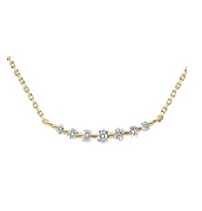 Collar Con Curva Delgada Zirconias