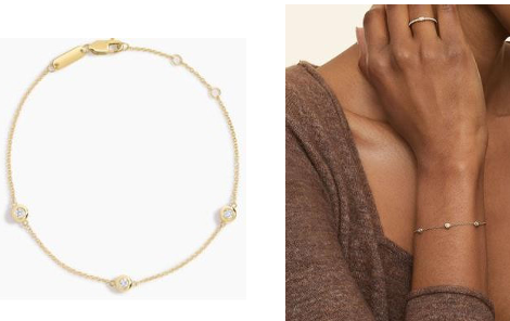 Pulsera Tres Zirconias Con Bisel