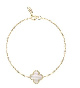 Pulsera Trebol Madre Perla