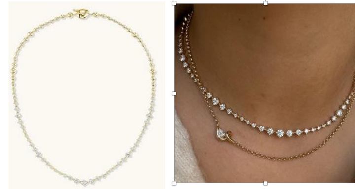 Collar Zirconias Con Bolitas