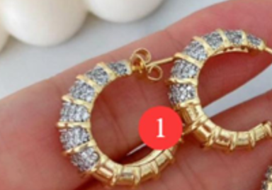 Par Semi Arracada Con Zirconias