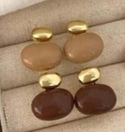 Par Arete Doble Ovalo