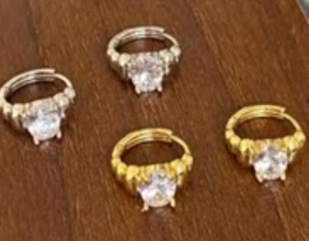 Par Arracada Ovalos Con Zirconia