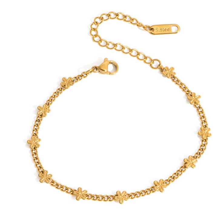 Pulsera Con Mini Flores