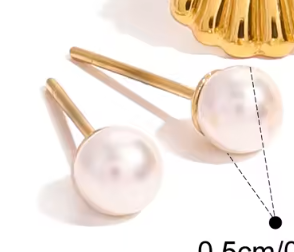 Par Arete Mini Perla 5 mm