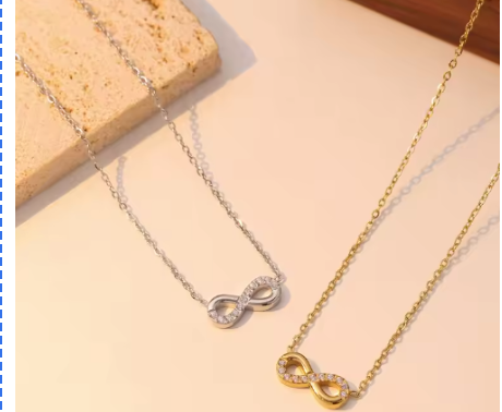 Collar Dije Infinito Con Zirconias