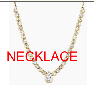 Collar Con Zirconias Dije Gota