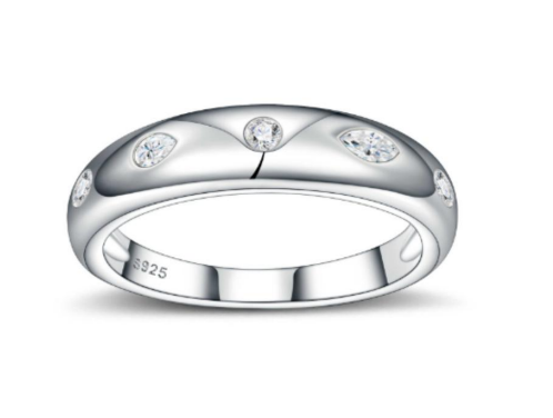 Anillo Grueso Con Moissanitas 0.282 CT