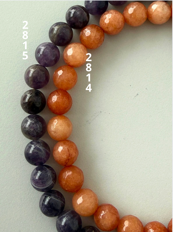 Collar Bolitas Piedra Natural 12 mm