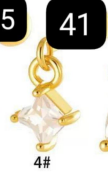 Arete Colgante Zirconia Rombo Acero Inoxidable