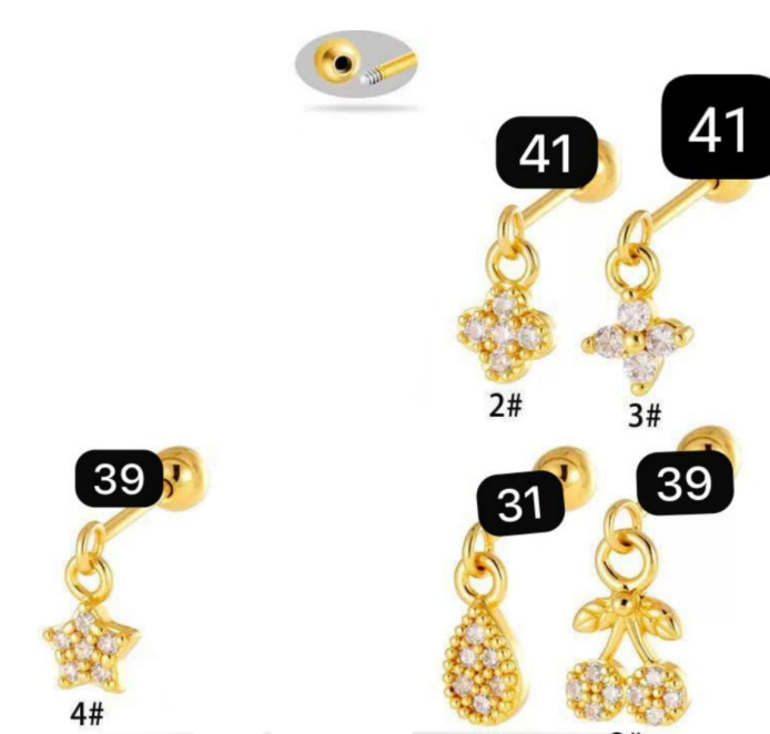 Arete Colgante Flor 4 Petalos Zirconias Acero Inoxidable