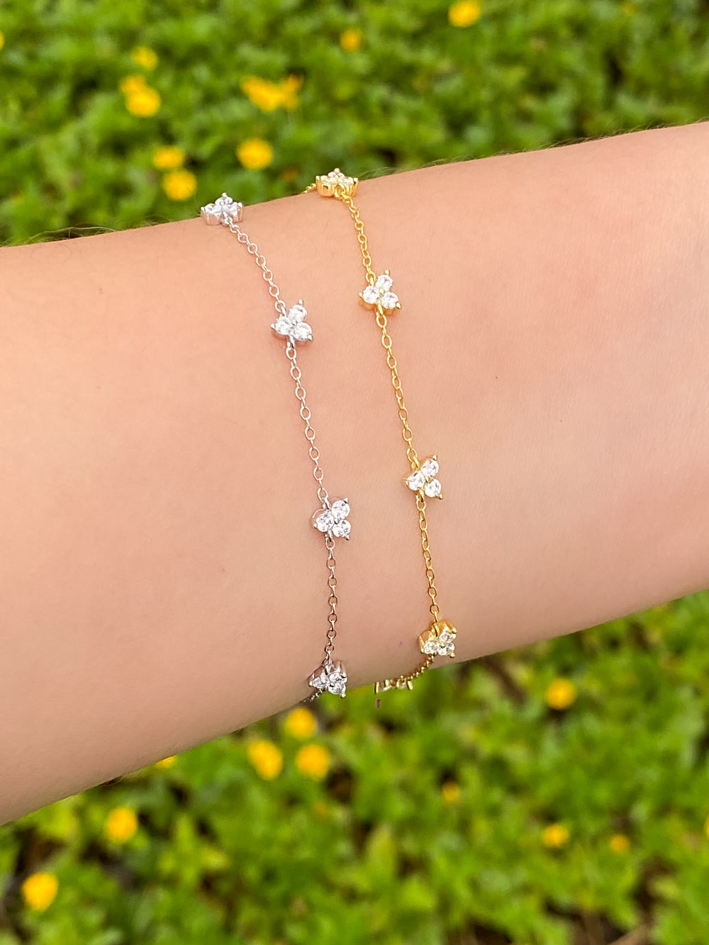 Pulsera Trebol Zirconias