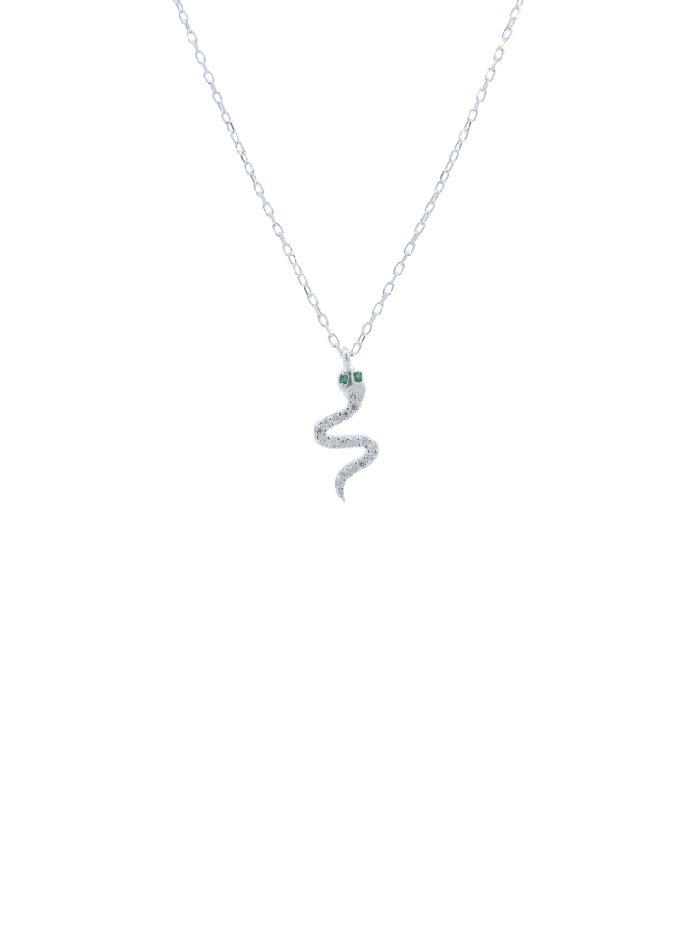 Collar Con Serpiente Zirconia