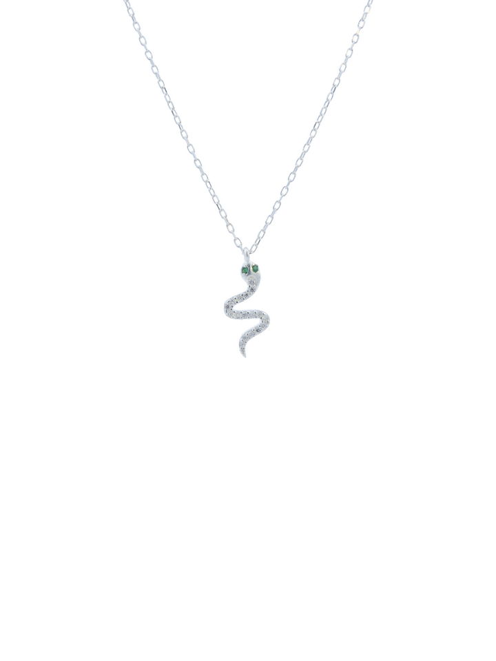 Collar Con Serpiente Zirconia