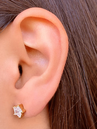 Par Arete Mini Estrella Con Zirconia