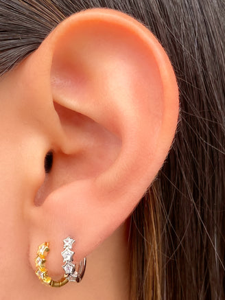 Arracada Con Cuatro Estrellas