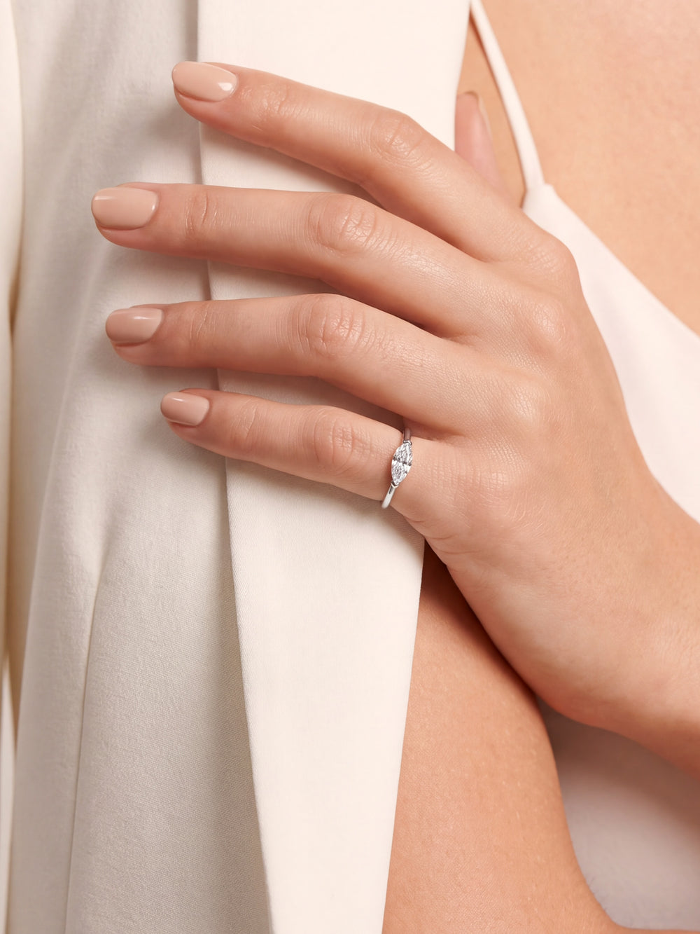 Set Anillos Con Zirconia Marquesa Y Forma V