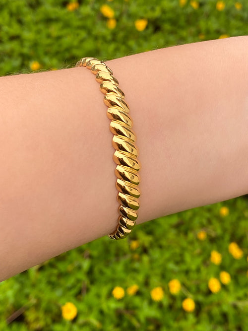 Brazalete Torcido Dorado