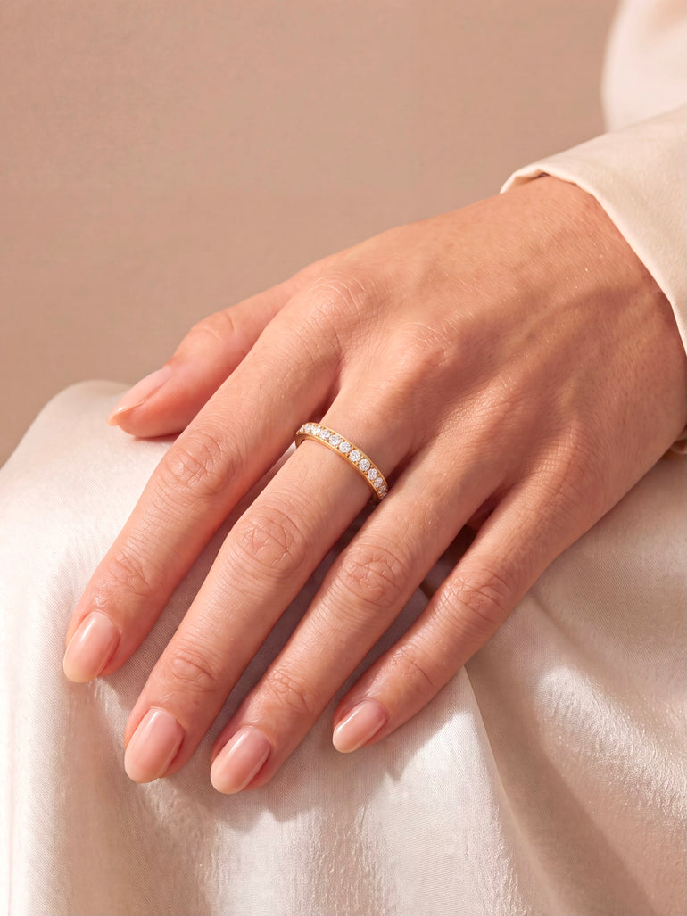 Anillo Churumbela Zirconias 3 mm